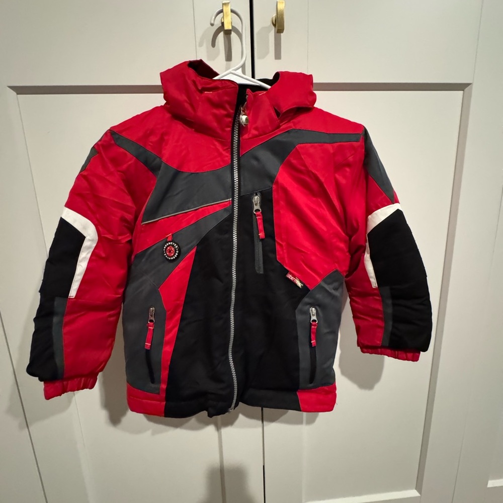Obermeyer Red and Black Ski Jacket size 6